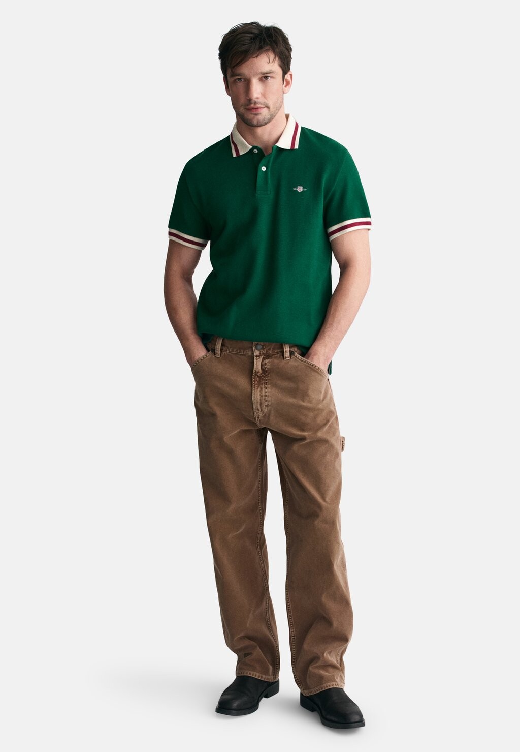 

Рубашка поло POPCORN TEXTURED GANT, зеленый