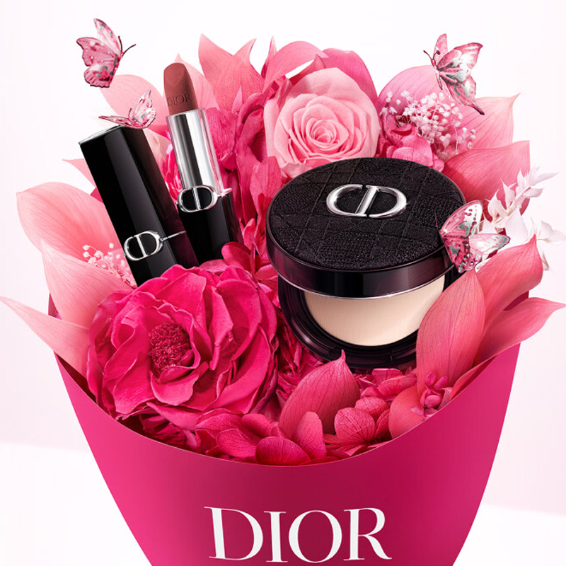 Подарочный набор Dior: губная помада Rouge Dior #720 + тональный кушон №0N, 3,5 г + 13 г — фото 3