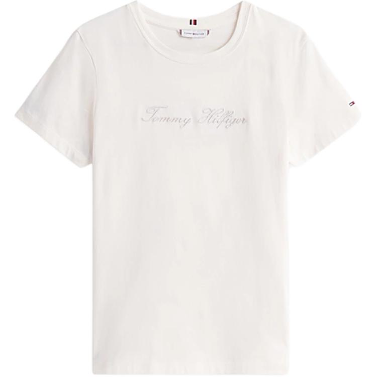 

Tommy Hilfiger Футболка женская слоновая кость White, Бежевый, Tommy Hilfiger Футболка женская слоновая кость White