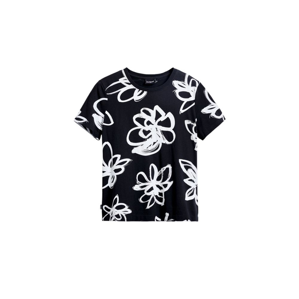 

Черные хлопковые топ и футболка Desigual