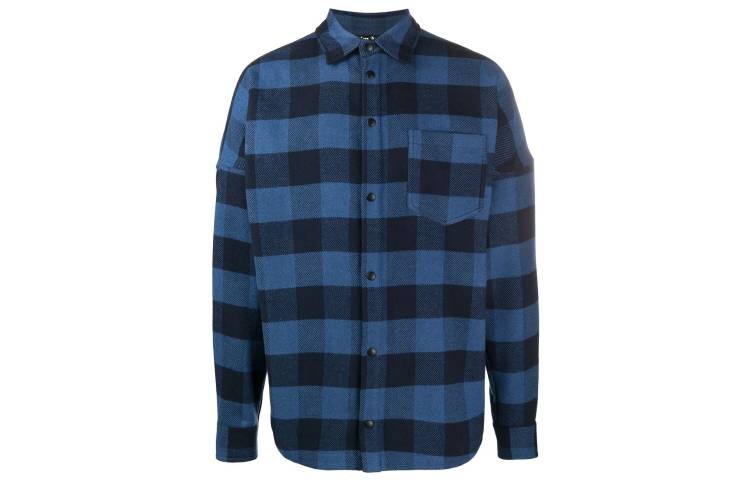 

Рубашка унисекс синяя Palm Angels, синий