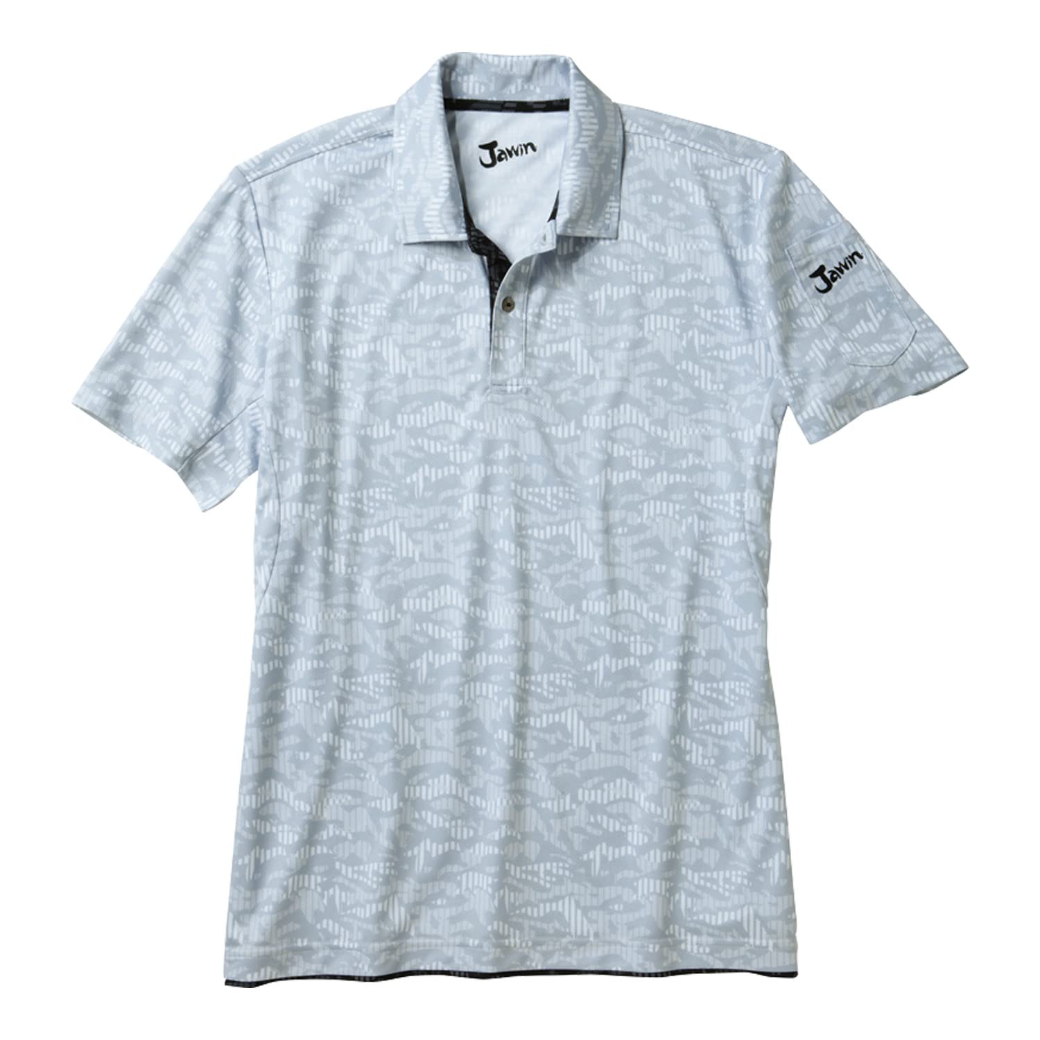 

Футболка-поло Jawin 55334 с коротким рукавом, серебристый камуфляж, размер 5L Jichodo