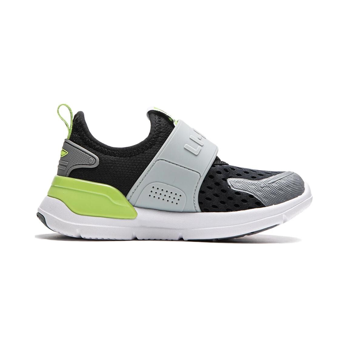 Кроссовки LINING YOUNG Kids Lifestyle Shoes PS Low-top Black-green-gray, черный — фото 2