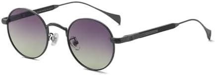 

Круглые поляризованные солнцезащитные очки из сплава 2027 года для женщин, мужские солнцезащитные очки для вождения, винтажные очки с защитой от УФ-излучения UV400 MTZJH, C67