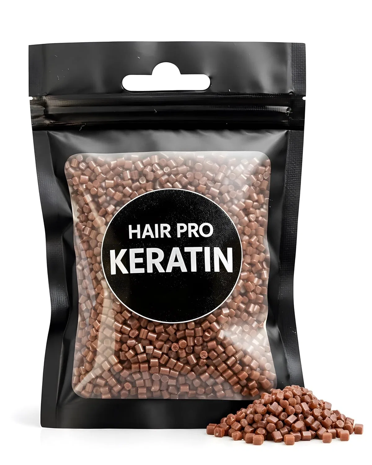Гранулированный кератиновый клей HairPro Extension для наращивания волос, прозрачно-коричневый Hairpro Extension