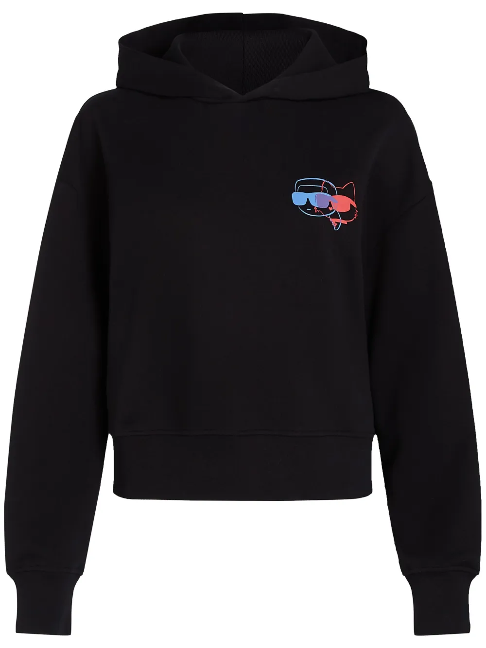 

Укороченное худи Ikon KARL LAGERFELD, черный