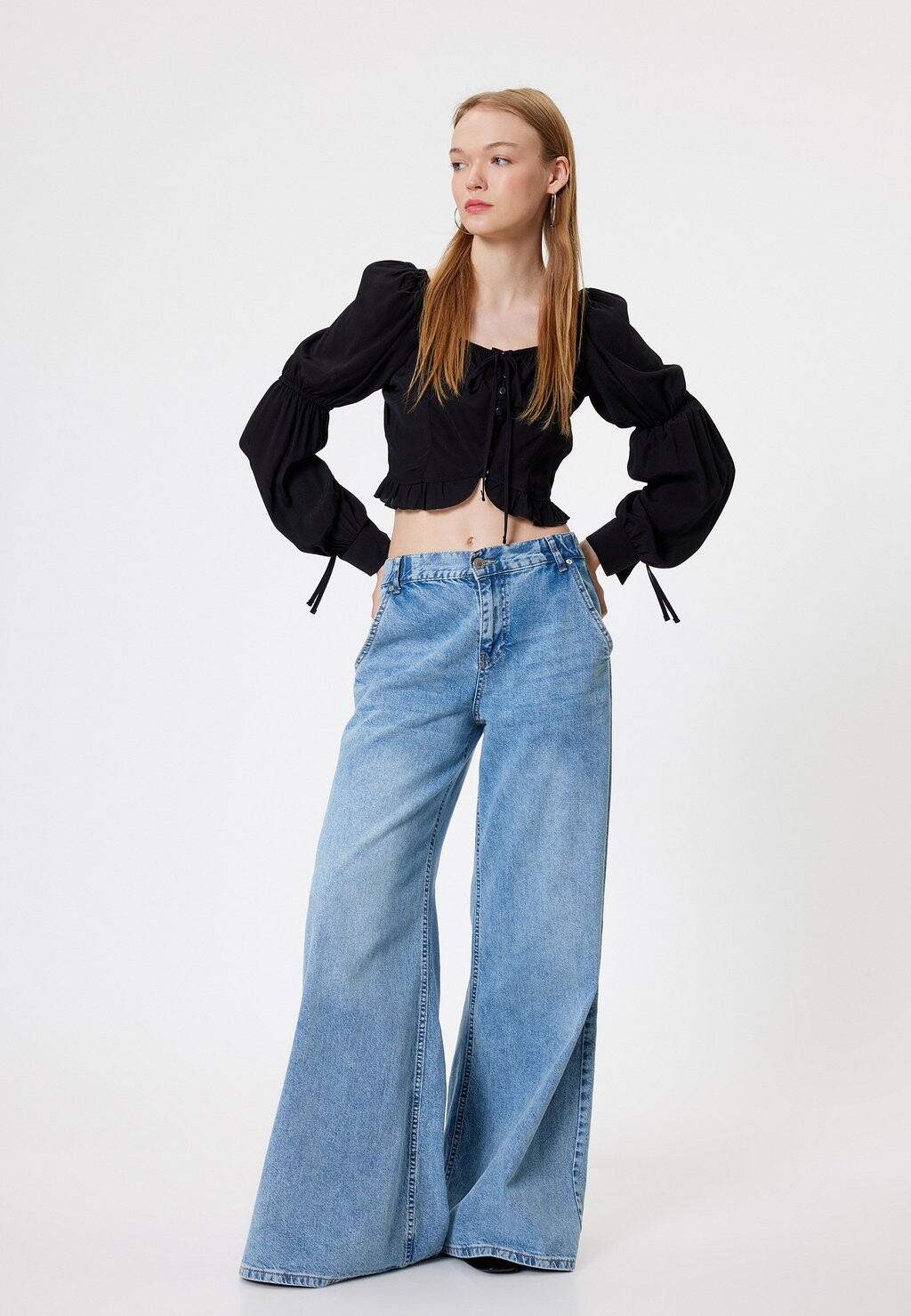 

Блуза PUFF SLEEVE Koton, черный