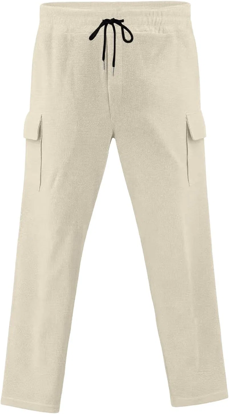 Мужской спортивный костюм с рубашкой и брюками карго Generic, цвет Khaki — фото 4