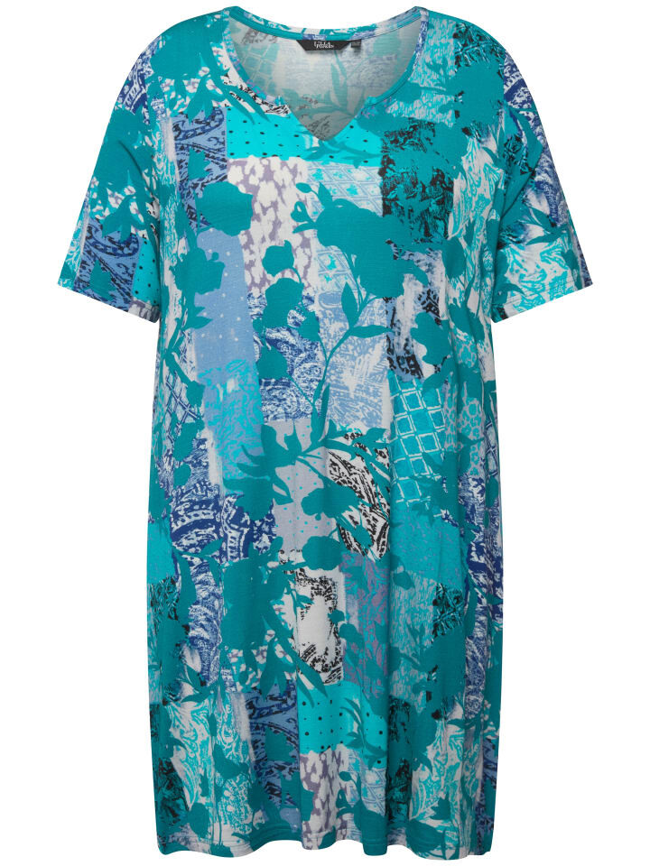 

Футболка Ulla Popken Longshirt, цвет tiefes aqua