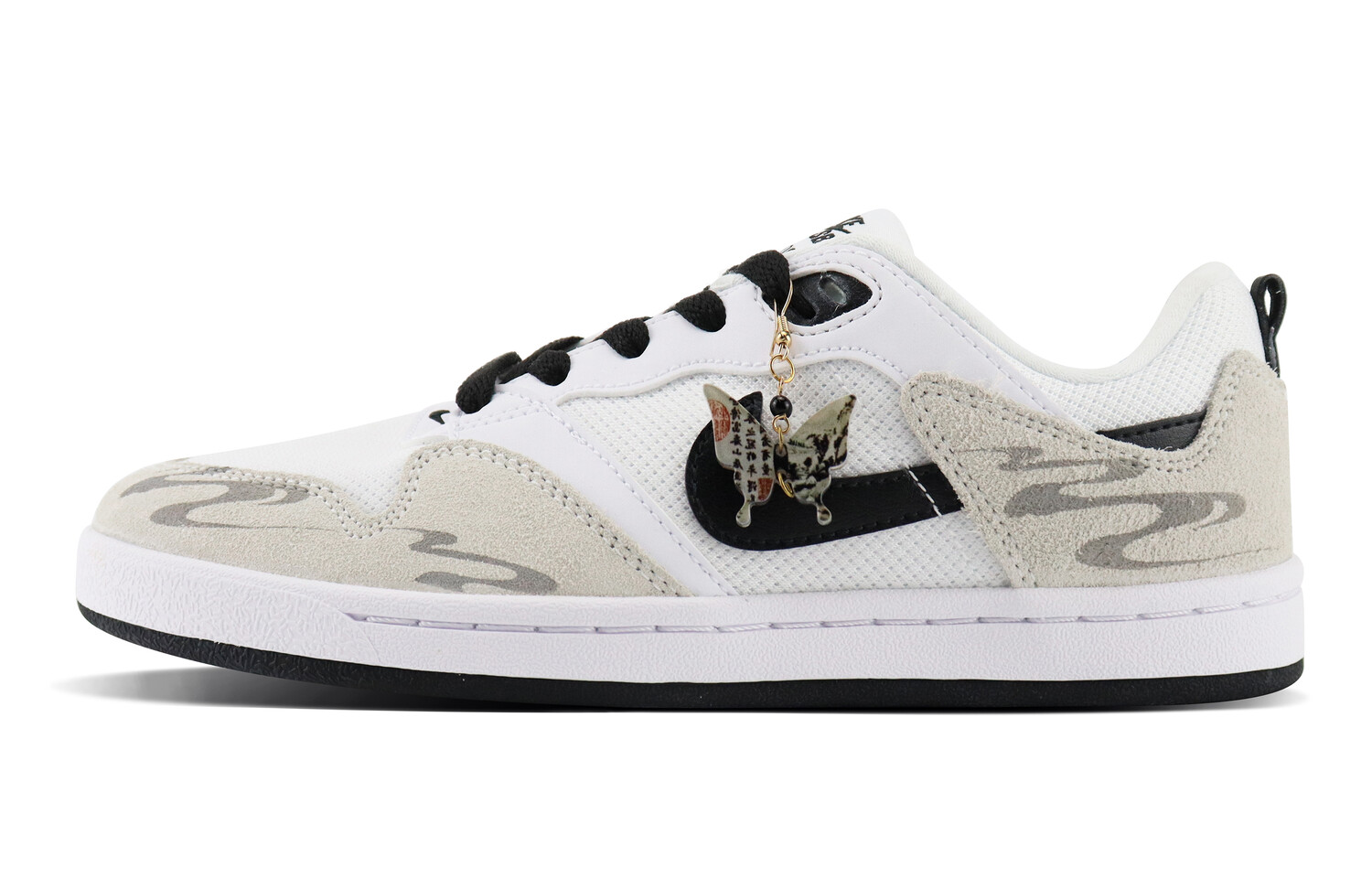 

Кроссовки Nike SB Alleyoop Skateboarding Shoes Men Low-top White/black, черный/белый