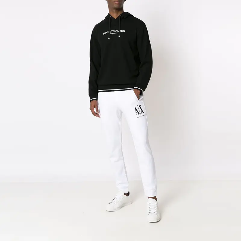 Трикотажные спортивные штаны мужские белые Armani Exchange, белый — фото 3