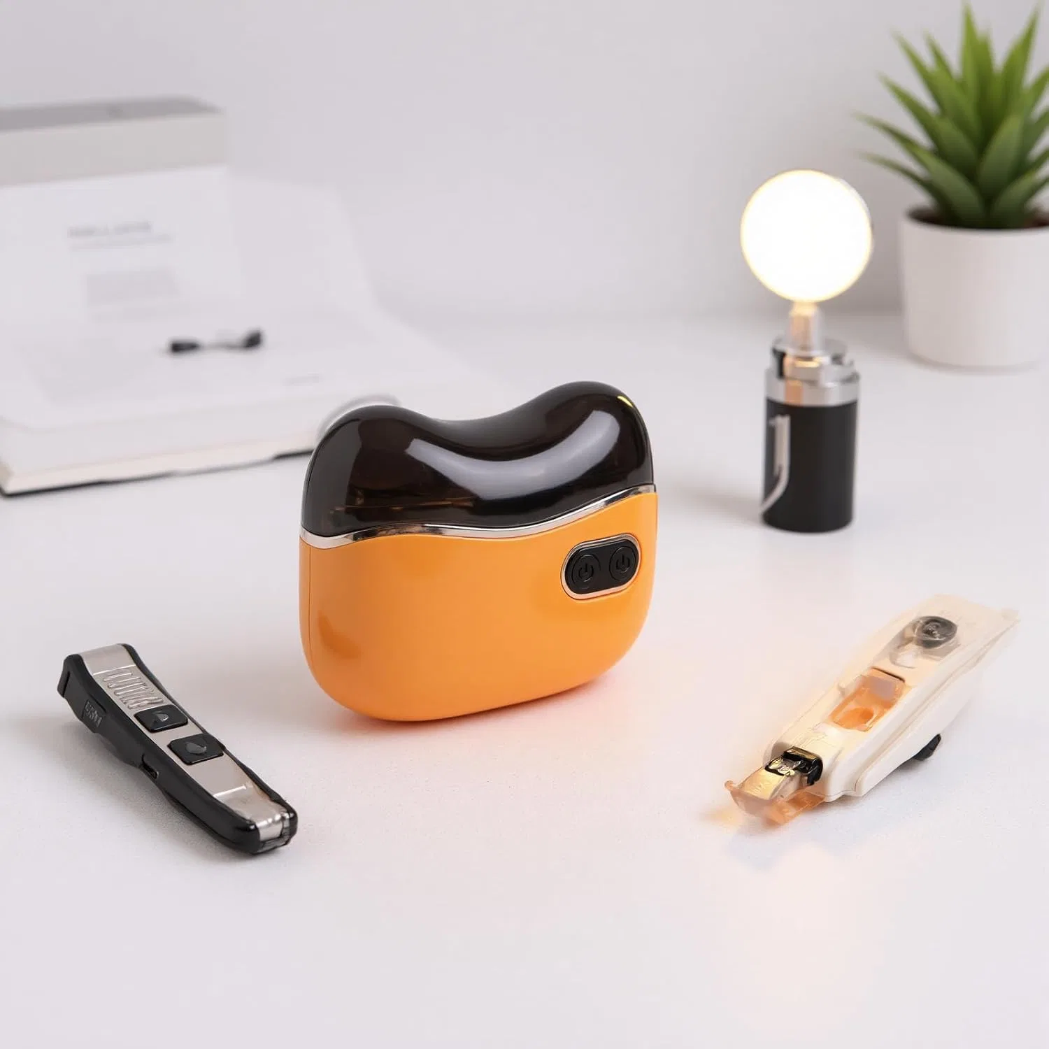 Автоматический электрический триммер для ногтей 3 в 1 с LED-подсветкой, USB Zaschmoy, Orange — фото 3