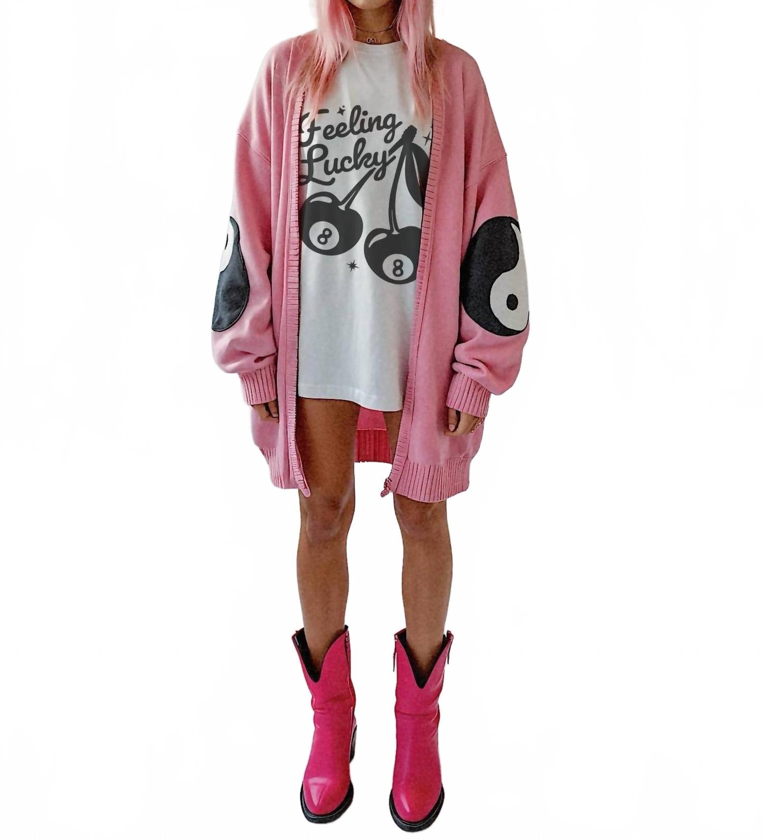 

Lola Magnolia Футболка с принтом «Чувствую себя удачливым» белого цвета, Белый, Lola Magnolia Футболка с принтом «Чувствую себя удачливым» белого цвета