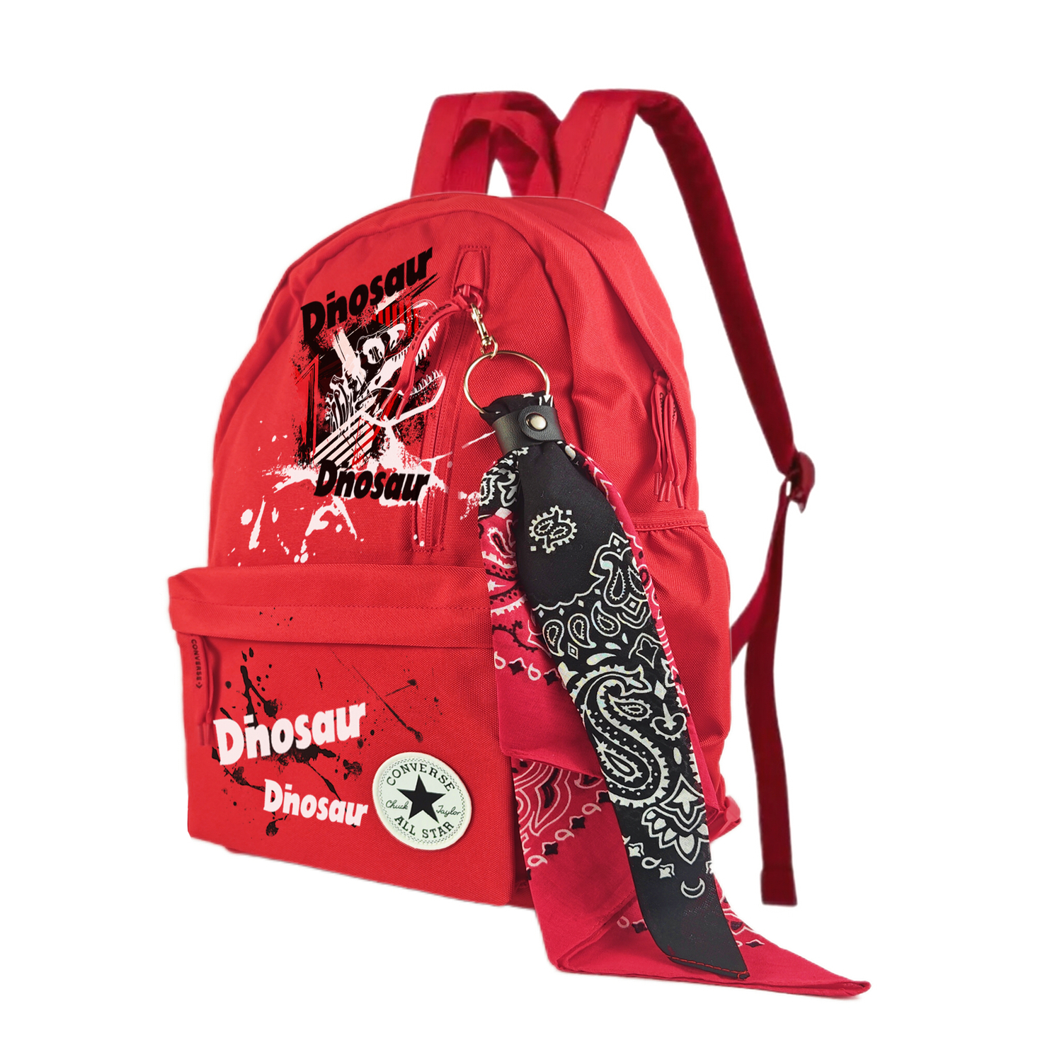 

Converse Полиэстеровый рюкзак средний унисекс разноцветный, Dinosaur Graffiti