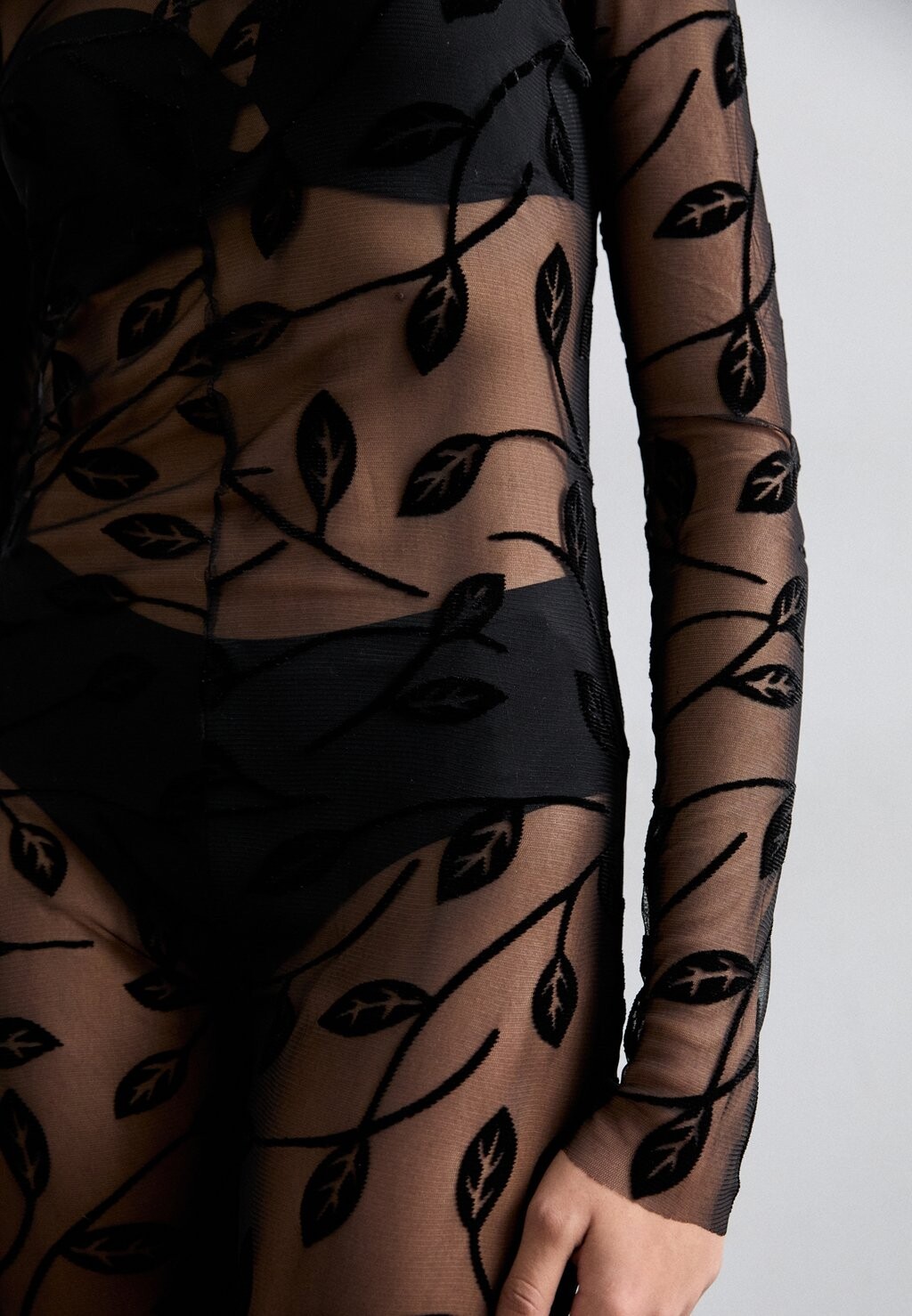 

Комбинезон LONG SLEEVE SLIM FIT TURTLE CATSUIT Norma Kamali, черный