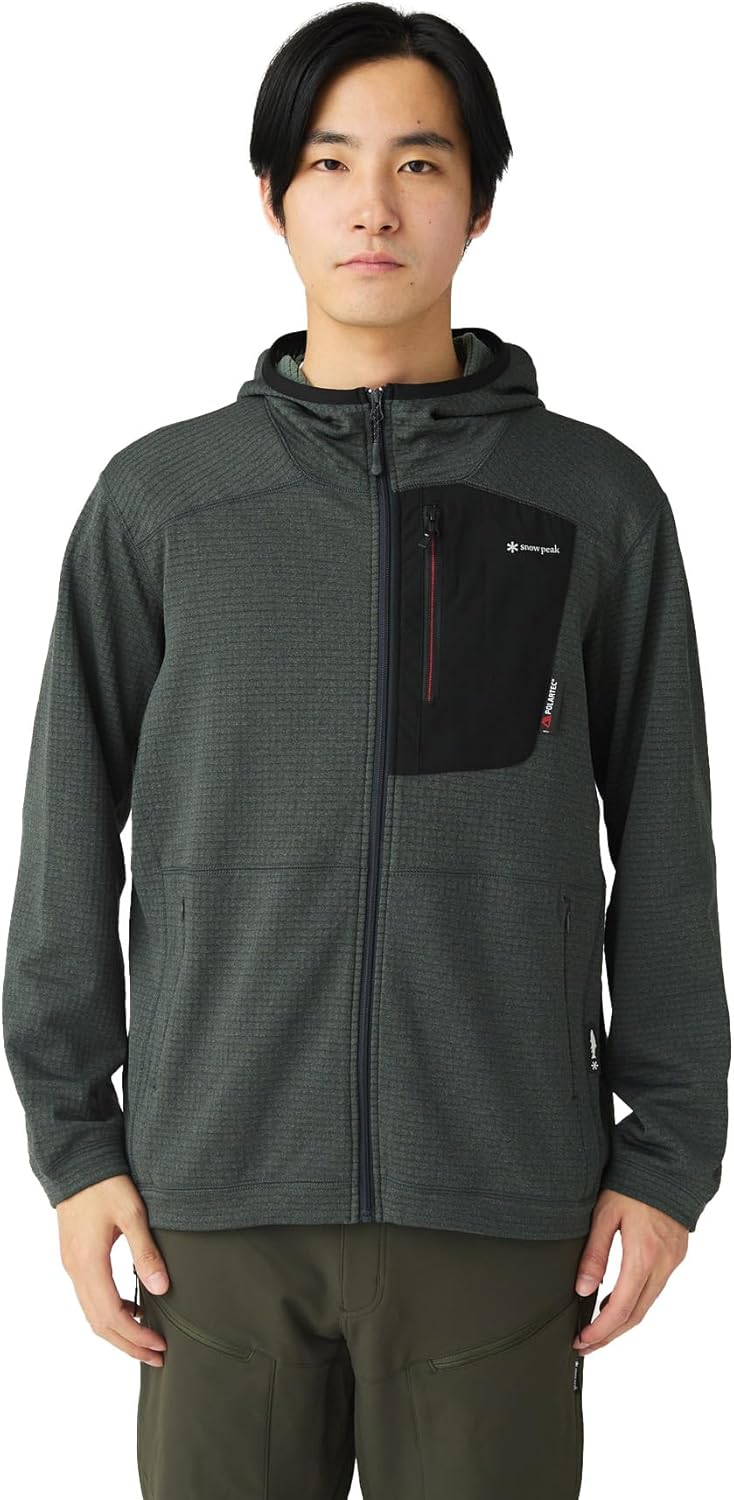 

Толстовка Snow Peak Polartec Power Grid Fleece Hoodie SPF-JK-25AU907 (мужская/женская), черный
