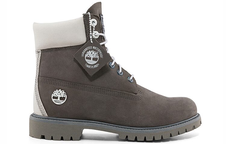 Мужские уличные ботинки Timberland на шнуровке, серый/белый — фото 2