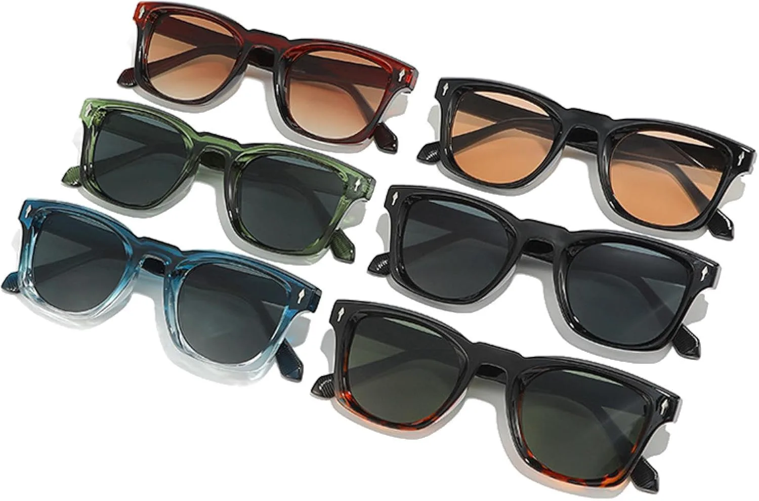 

Солнцезащитные очки с защитой от УФ-излучения UV400 | Заклепки, женские, мужские, синие, для занятий спортом на открытом воздухе и вождения DSVIGF, Green Grey