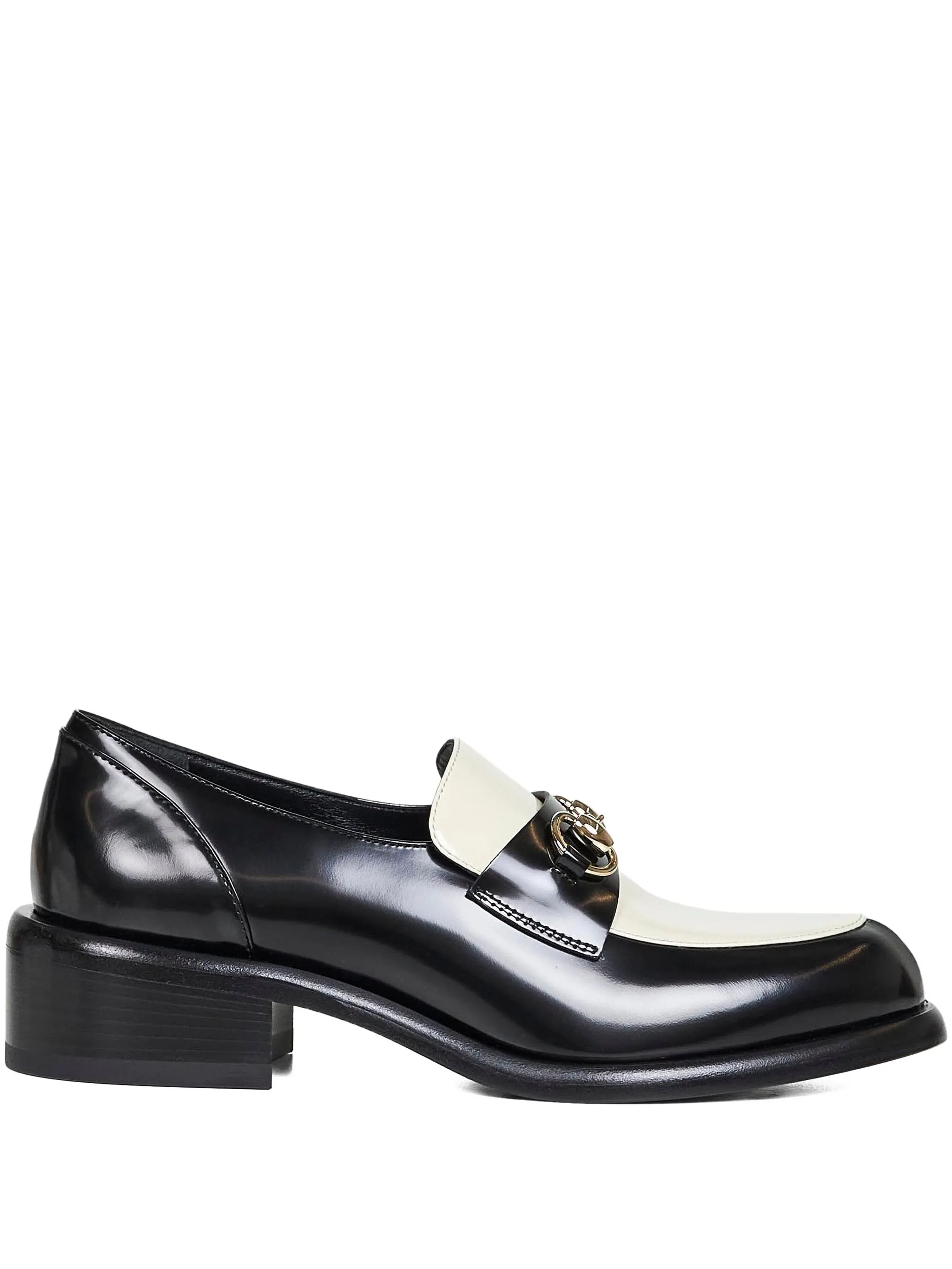 Лоферы Horsebit 35 с миндалевидным носком Gucci, черный
