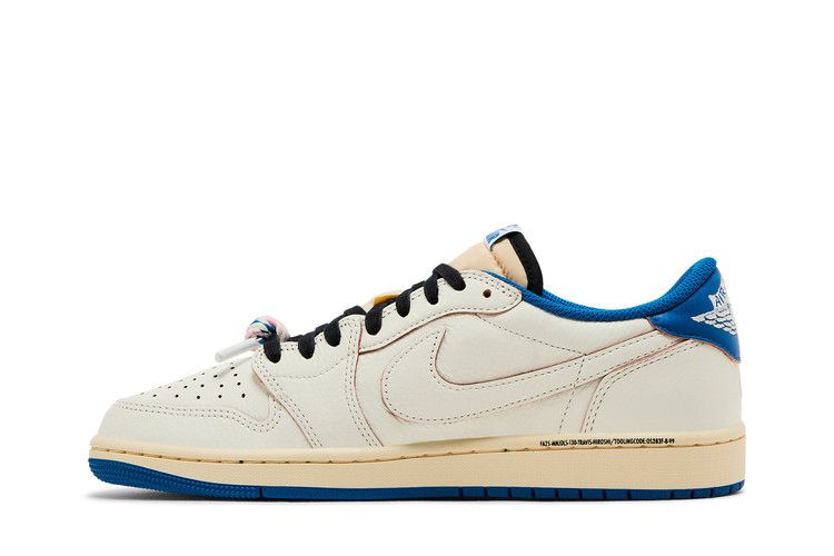 Кроссовки Air Jordan 1 Retro Low OG SP Sail Military Blue — фото 4