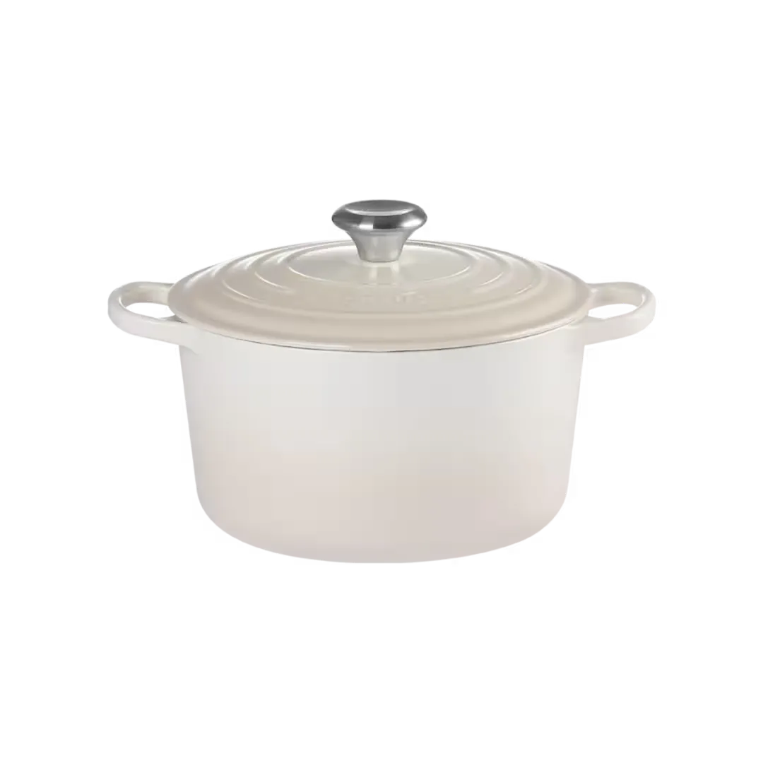 

Высокая круглая чугунная кокотница Le Creuset, безе