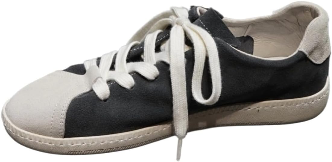 

Повседневные замшевые кроссовки Y2K для мужчин, легкие и комфортные, с шнуровкой для ежедневной носки, с контрастными бежевыми вставками и гибкой резиновой подошвой Zixcplaz