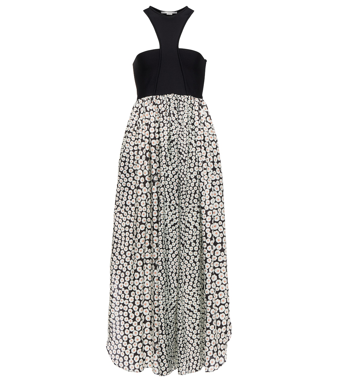

Платье макси с цветочным принтом Stella McCartney, черный