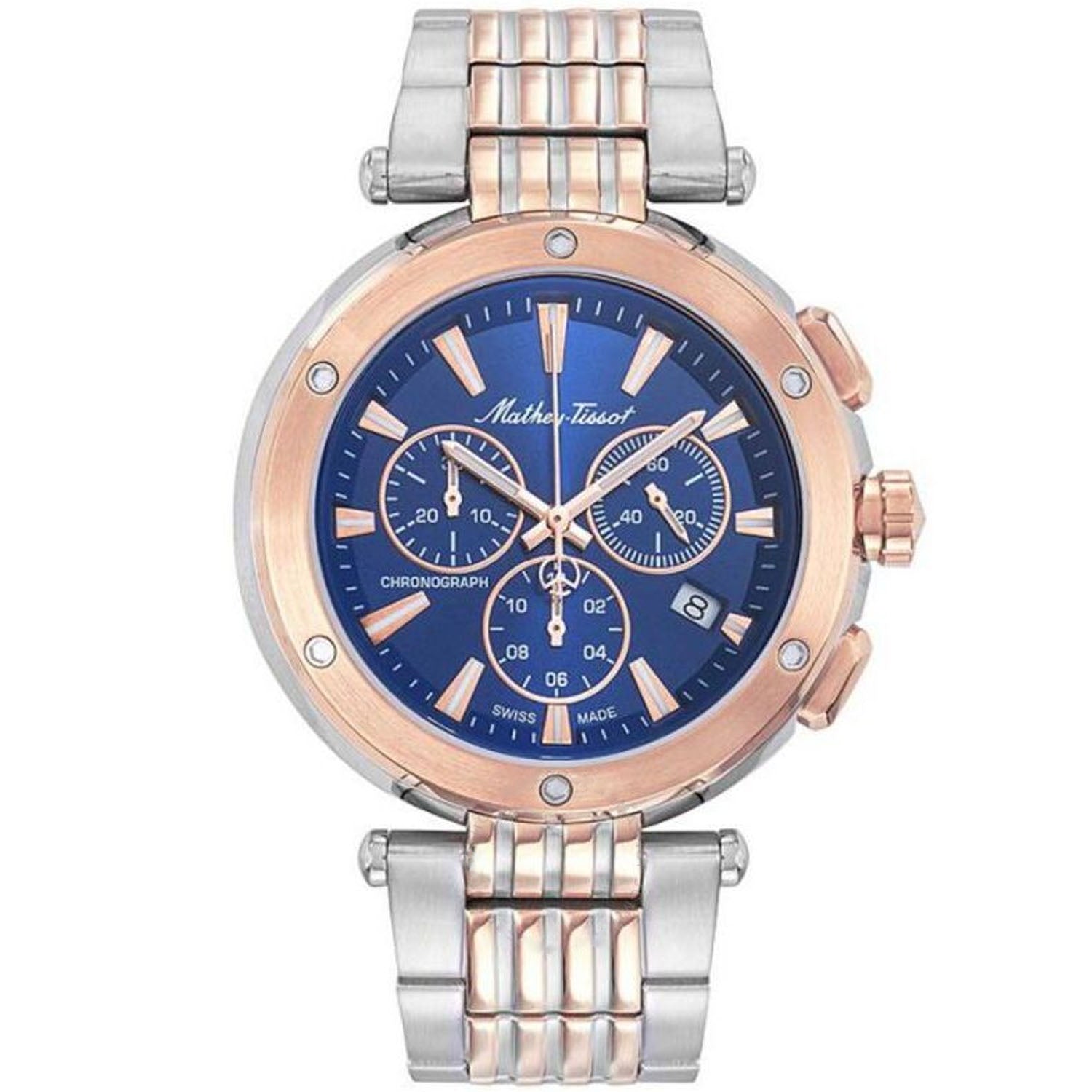 

Мужские часы Mathey Tissot Neptune Chrono с синим циферблатом