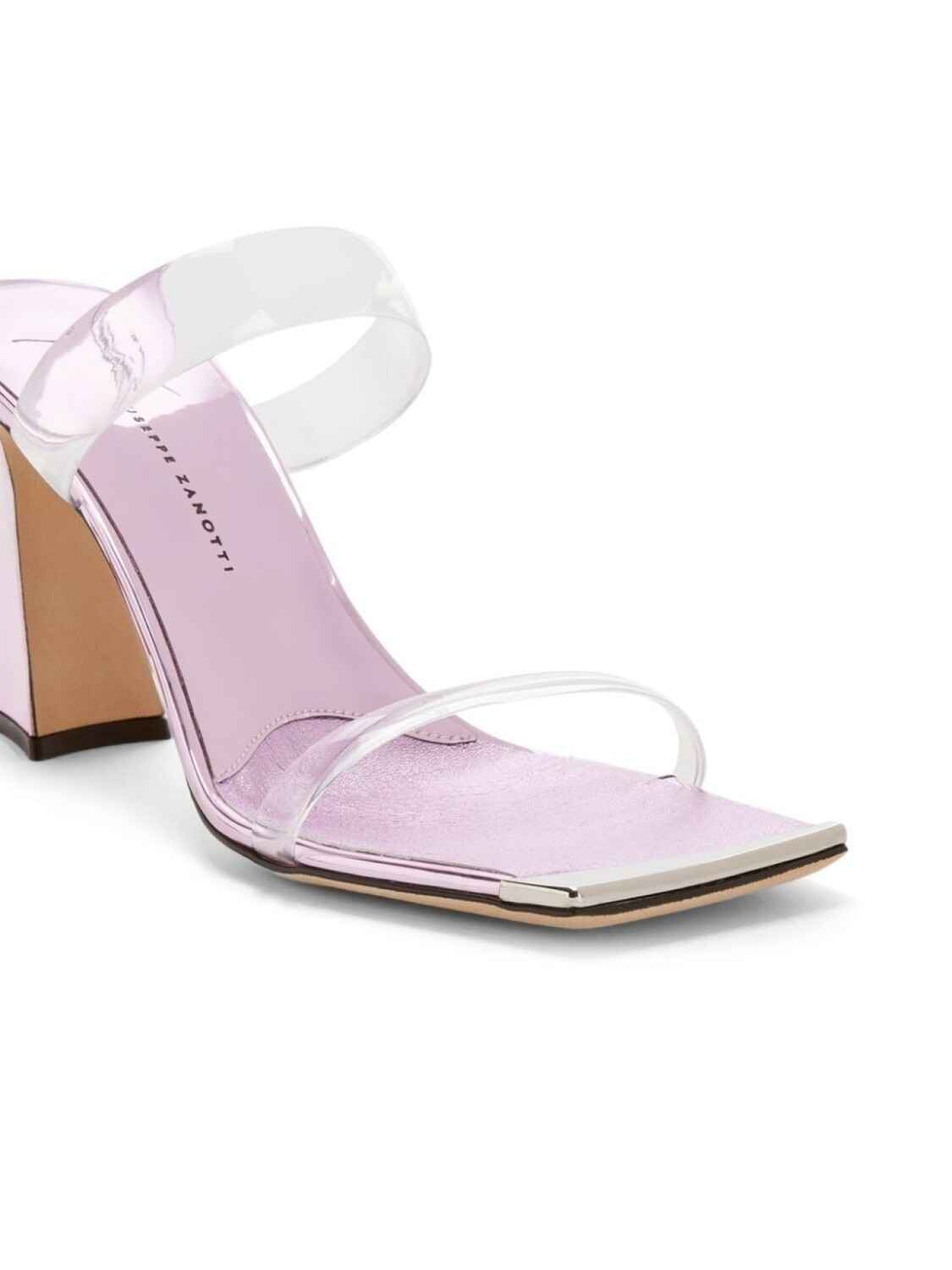 Giuseppe Zanotti прозрачные босоножки Flaminia Plexi 85, розовый — фото 4