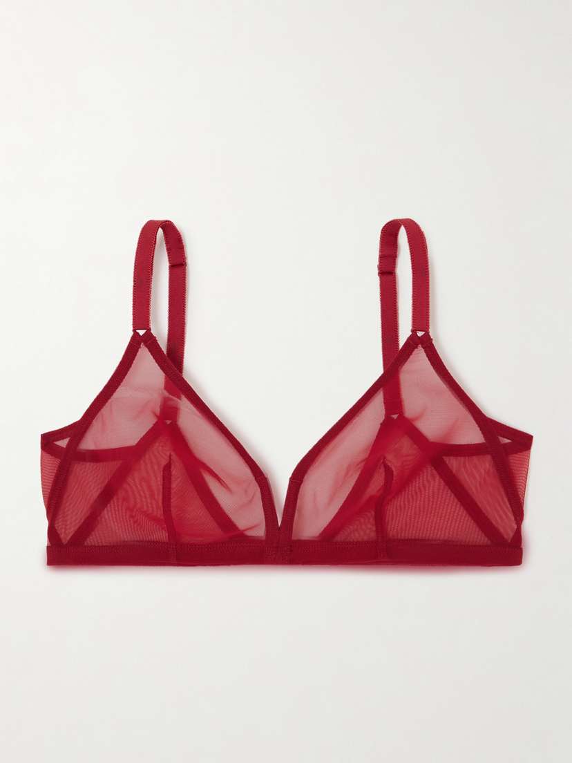 

Бюстгальтер Les essentiels Providence с мягкими чашками и треугольными чашками из тюля Eres, красный