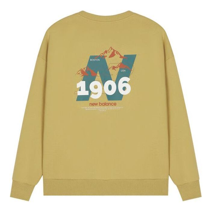 

Свитер New Balance Logo Graphic Print Sweatshirt 'Yellow Green White', желтый