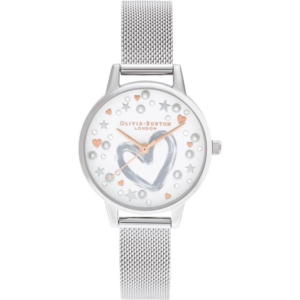 

Часы из серебристой стали Olivia Burton