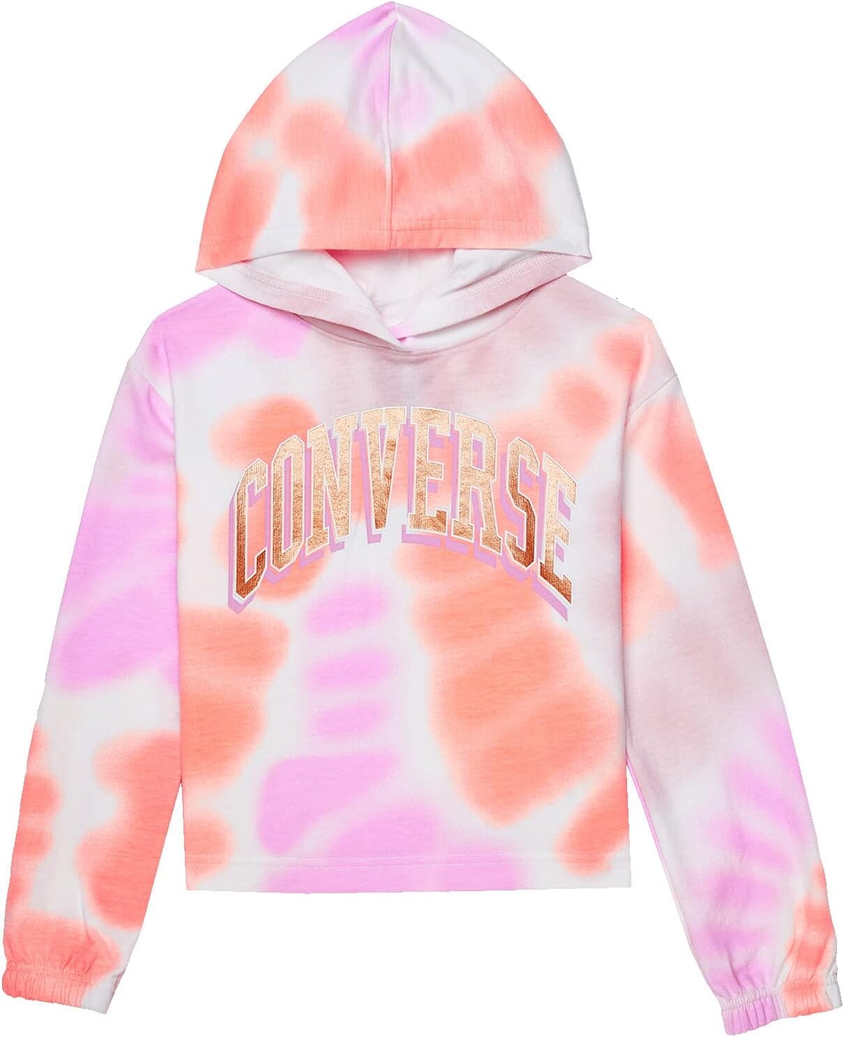 

Худи Converse Kids All Over Print Tie-Dye Boxy Hoodie, белый