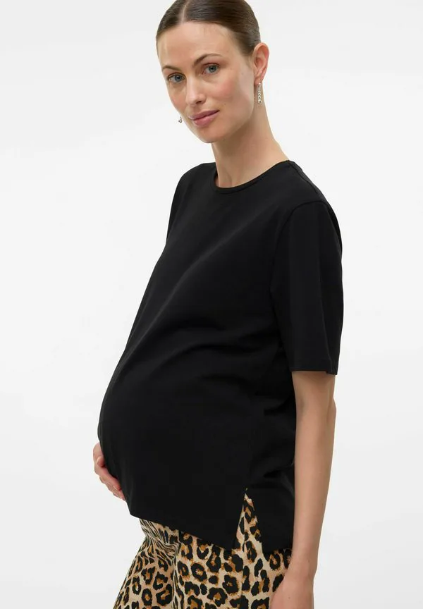 

Базовая футболка geschnitten rundhals normal Mamalicious, Black, Черный, Базовая футболка geschnitten rundhals normal Mamalicious, Black