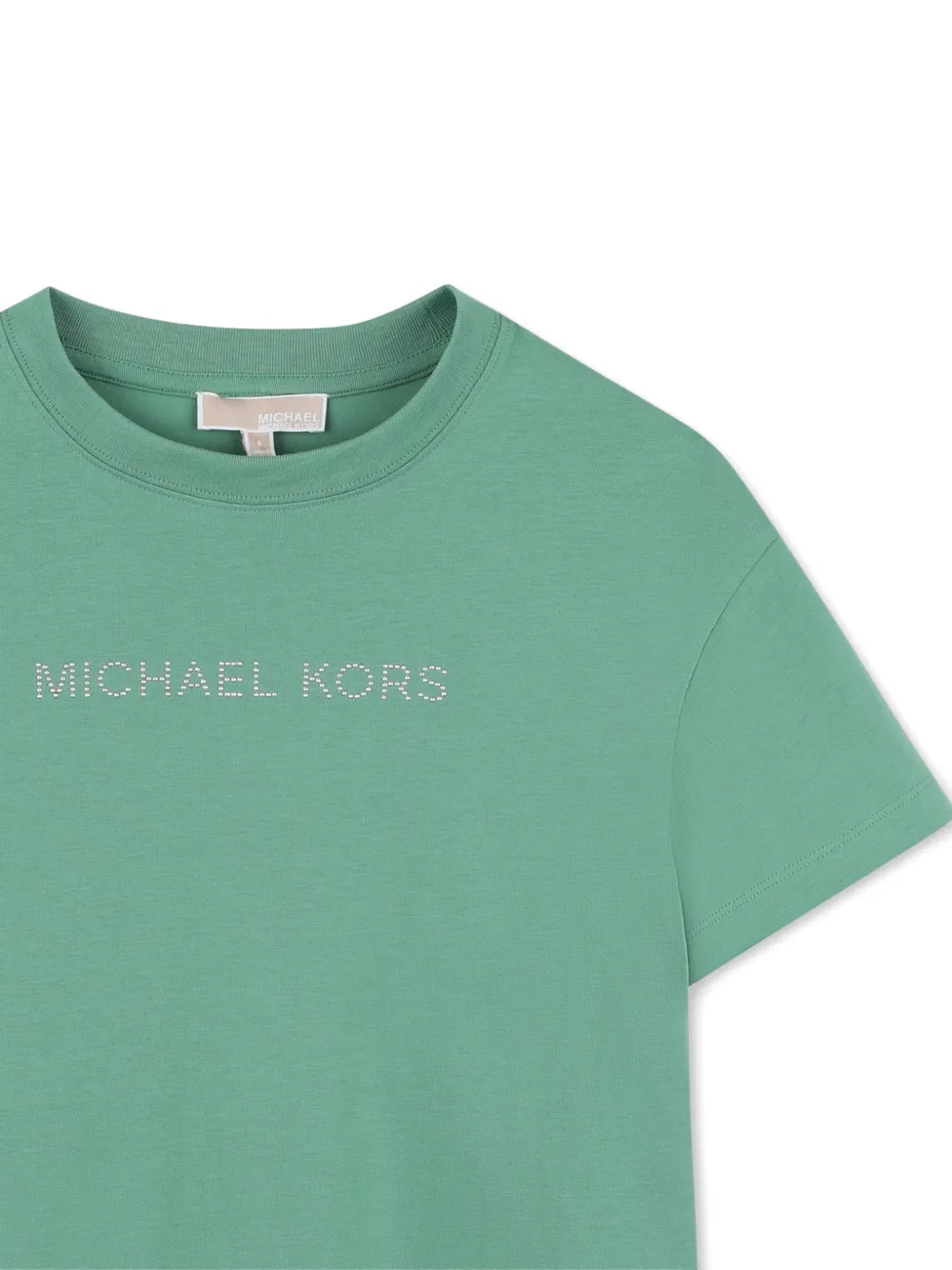 Футболка с логотипом Michael Kors Kids, зеленый — фото 3