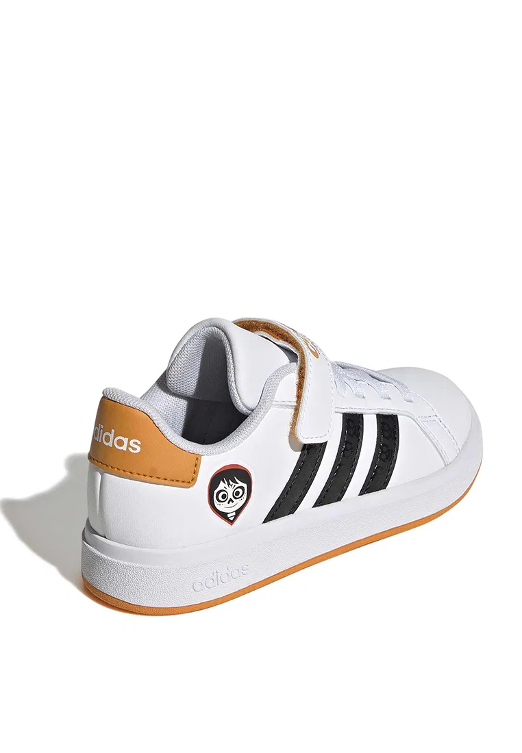 Кроссовки детские, коллаборация с Disney Coco, Adidas, белый/черный/оранжевый — фото 3