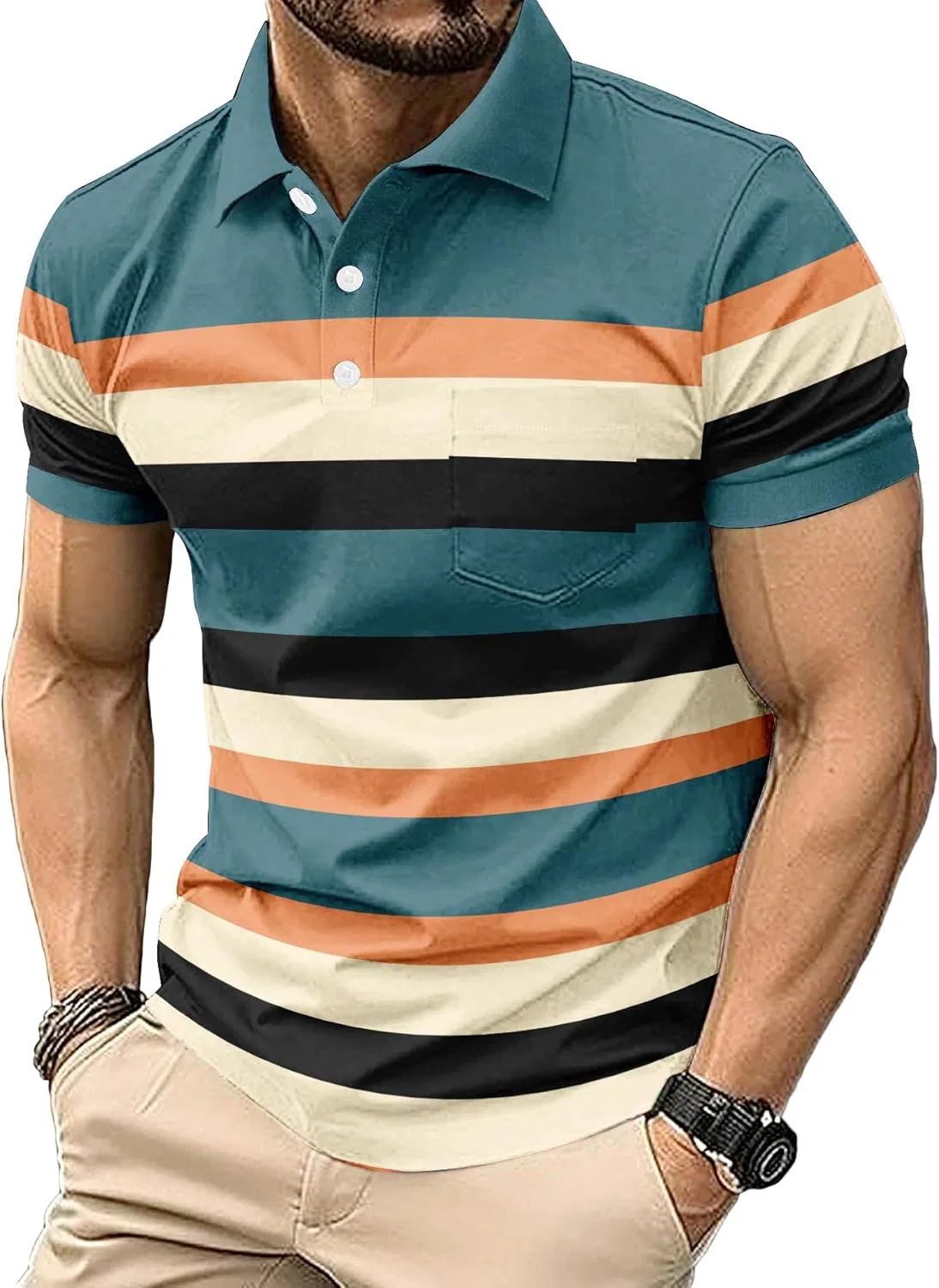 Набор мужских поло 6 шт для гольфа и тенниса, Style-6pack-3 — фото 2