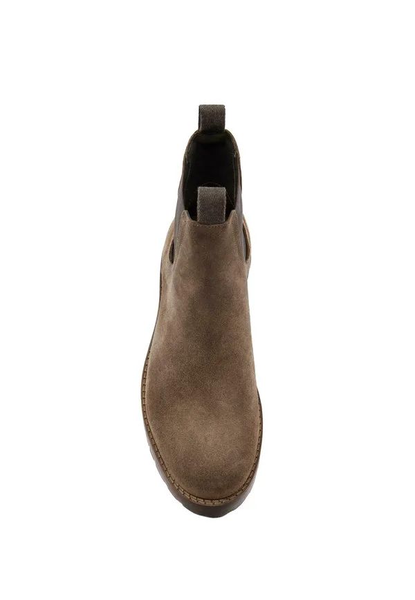 Классические ботильоны челси с разрезом Massimo Dutti, Beige — фото 3