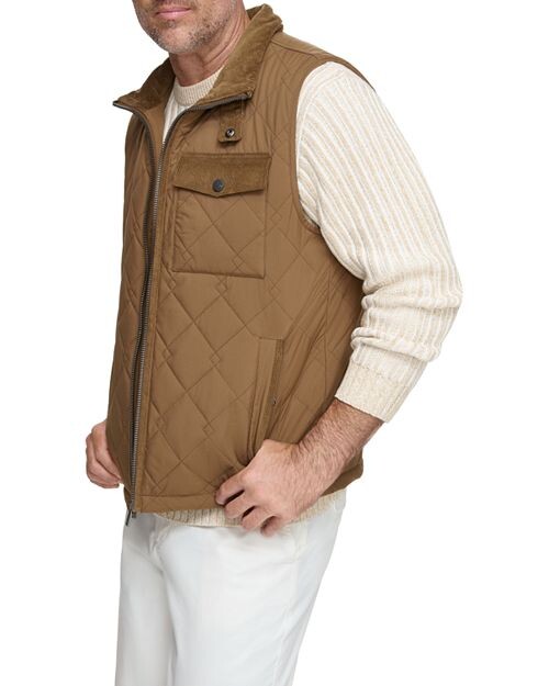 

Стеганый вельветовый водонепроницаемый жилет Barnet с отделкой Andrew Marc, цвет Tan/Beige