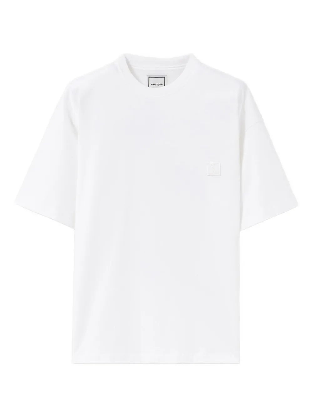 

Футболка с абстрактным принтом Wooyoungmi, белый