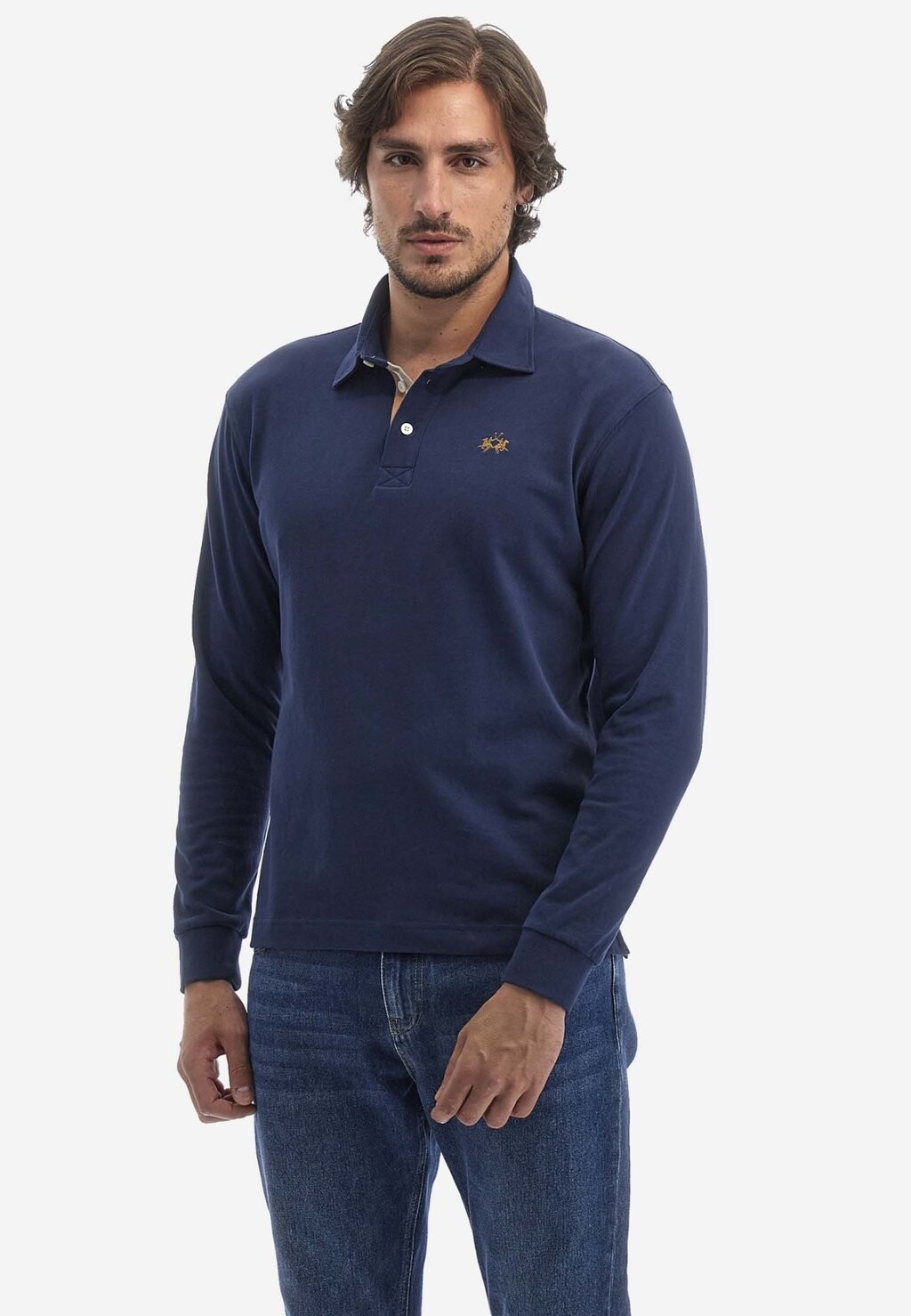 

Поло Long-Sleeved Polo Shirt La Martina, цвет marineblau