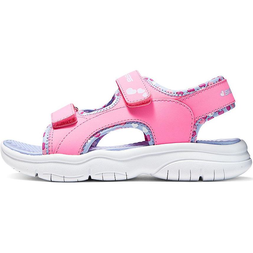 

Skechers Kids Детские сандалии с низким верхом, устойчивые к скольжению, персиково-розовые