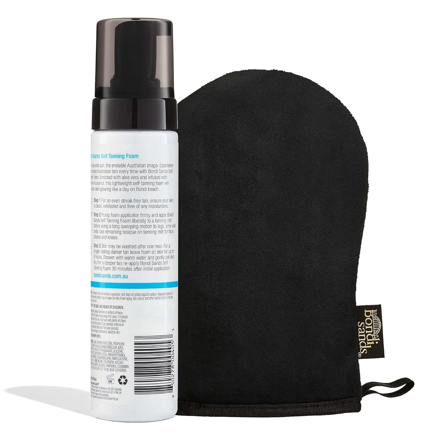 Пена для автозагара Bondi Sands Light/Medium + рукавица для нанесения | В комплекте легкая пена для автозагара и многоразовая рукавица для безупречного результата  набор из 2 штук — фото 2