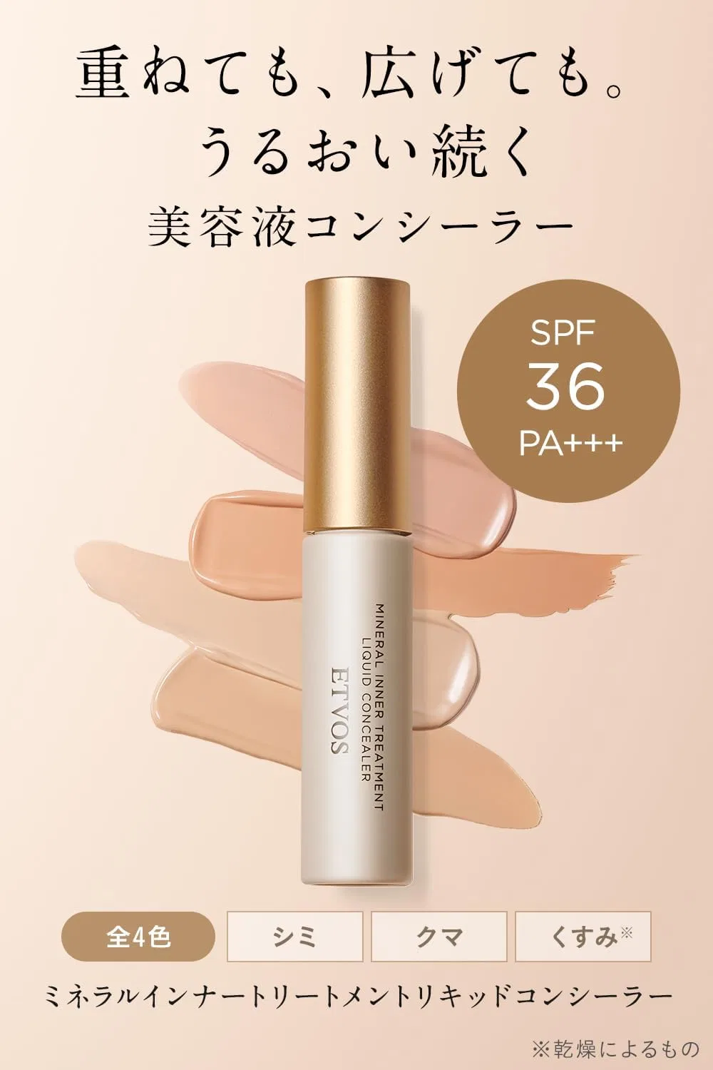 Консилер ETVOS Mineral Inner Treatment Liquid Concealer SPF36 PA+++ 8g Натуральный бежевый — фото 2