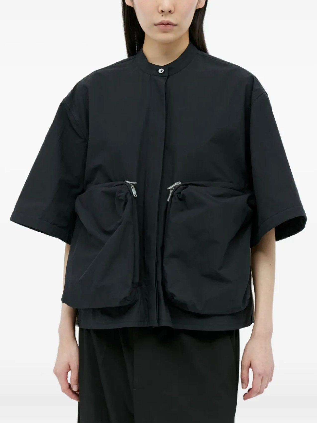 

Рубашка с накладным карманом Jil Sander, черный