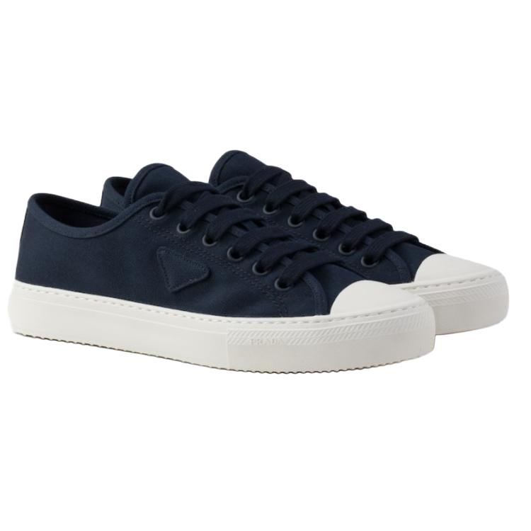Hemp Low Top Skateboard Shoes Men's Marine Blue PRADA — фото 3