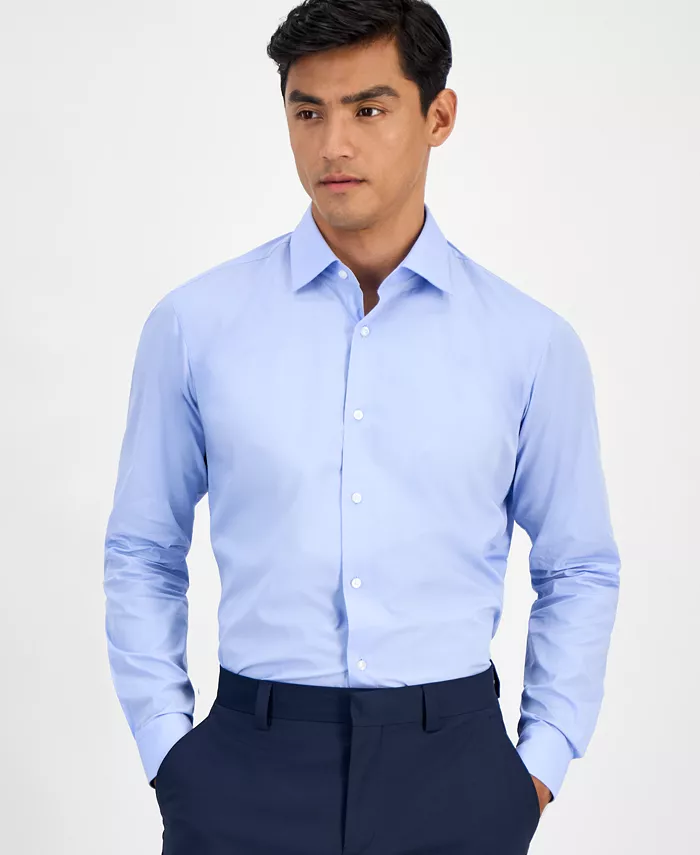 

Мужская рубашка Valerio с длинным рукавом на пуговицах и геометрическим принтом Hugo Boss, синий