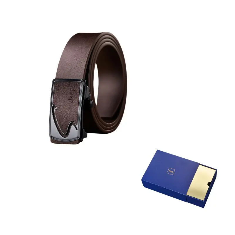 

Ремень мужской из спилка Box Cow 3,4 см Jeep, coffee