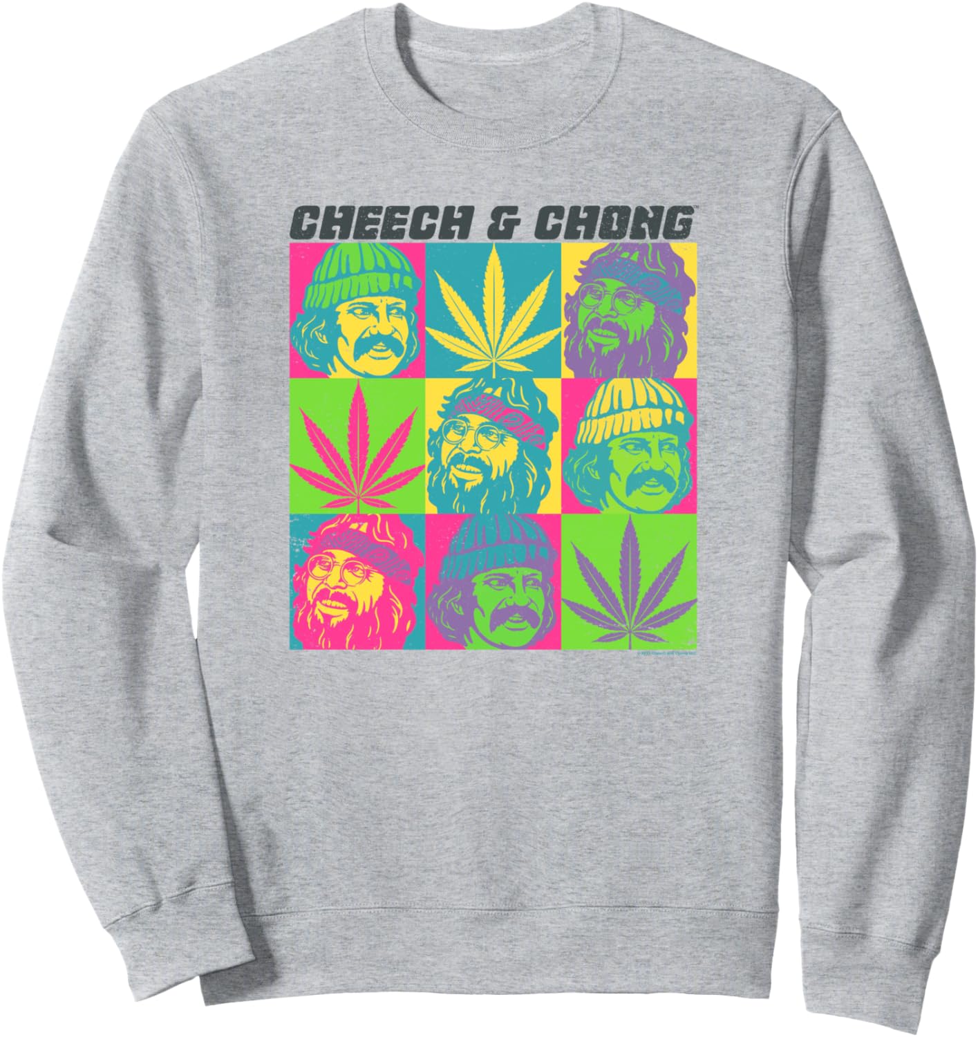 

Толстовка Cheech & Chong Neon Squares, серая, Серый, Толстовка Cheech & Chong Neon Squares, серая