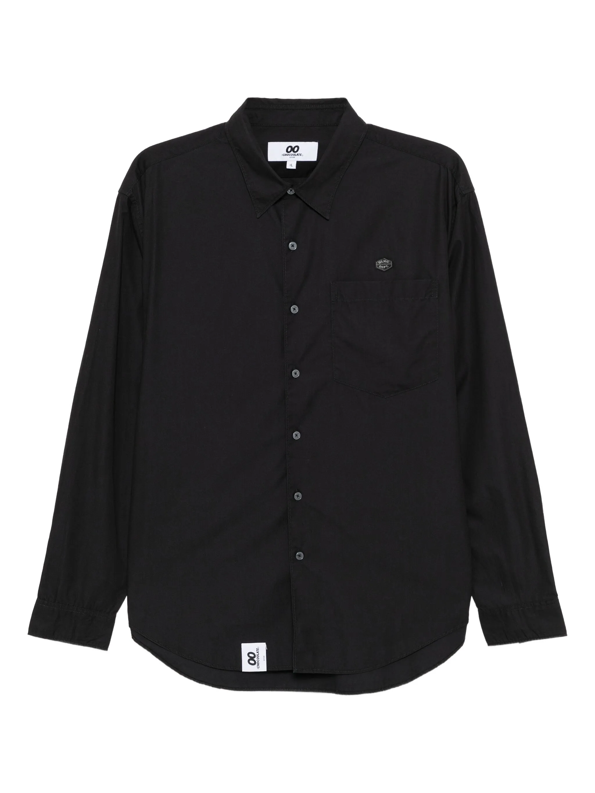 

Рубашка с нашивкой-логотипом Chocoolate, черный